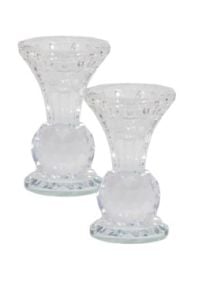 Set of 2 Crystal Candle Holders