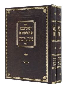 זמנים כהלכתם ZMANIM KEHILCHOSO 2 Vol