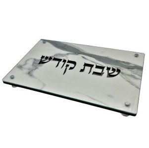 Challah Board Laser Cutting Wood Tray with Glass 1008141