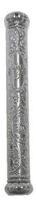 Mezuzah 12cm plastic-silver ornate