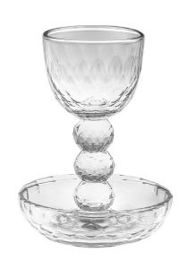 KIDDUSH CUP CRYSTAL WITH TRAY 1138