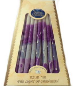 Premium Chanukah Candles Purple and White