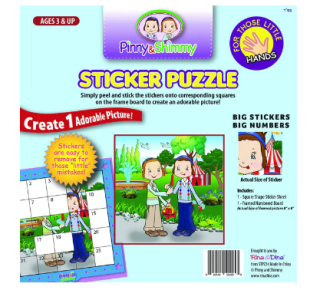 Pinny Shimmy Little Hands Sticker Puzzle / Sharing