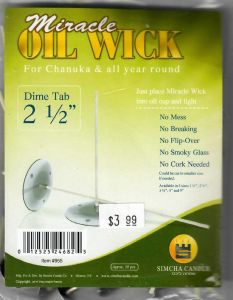 Miracle Oil Wicks Dime 2 1/2″ Dime Tab