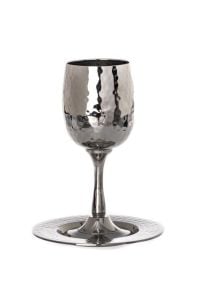 Kiddush Cup Stainless St Hammered
