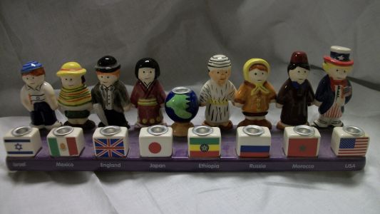 Menorah with Countries