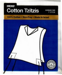 Tzitzis Cotton #26 V-Neck THICK Tzitzis