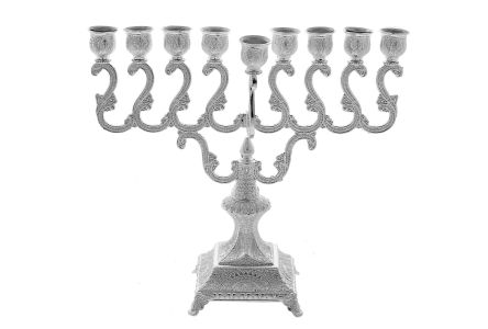 Menorah Silver Plated 11″ Filigree