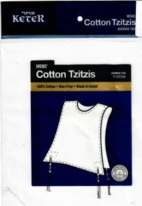 Tzitzis Cotton AY V-Neck 2- Hole Reg Tzitzis