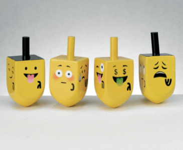 Wood Dreidel Emojis