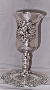 kiddush cup with plate