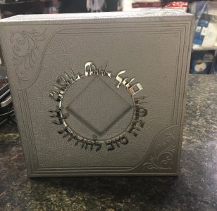 Zemiros Shabbos Set 6 pcs, SILVER with Holder/Table Stand. Gift Box included