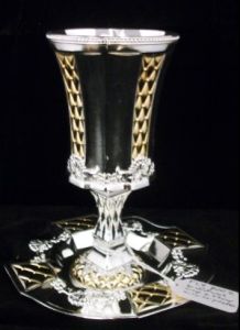 Kiddush Cup & Tray Silverplate 5