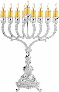 Silver Plated OIl Menorah- 11″ 30663