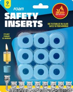 Ner Mitzvah Chanuka Foam Safety Inserts Oil Menorah
