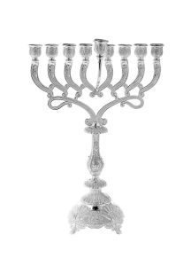 16″ Silver Plated Menorah