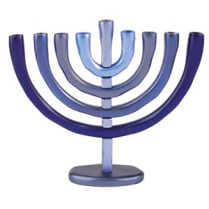 Emanuel Anodized Blue Menorah