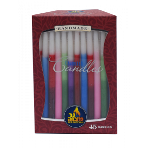 Tri Color Chanukah Candles Ner Mitzvah 28310