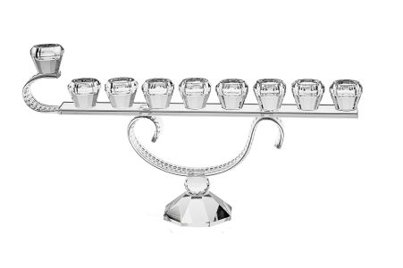 Elegant Wave Crystal Menorah 159