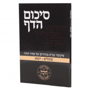 Sikum Hadaf Shekalim Yuma סיכום הדף – שקלים יומא