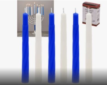 CHANNUKAH CANDLES BLUE AND WHITE 571-S