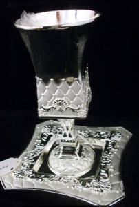 Kiddush Cup & Tray silverplate2