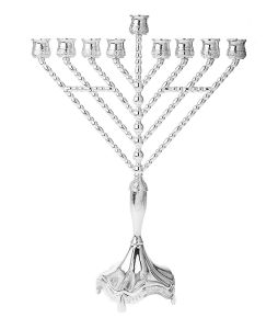 Menorah Rambam Silver Plated 18″