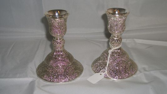 Candlestick Filigree Silverplate