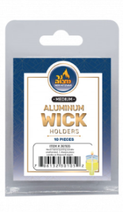 50pk. Aluminum Wick Holders – Medium