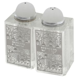 Crystal Salt Shaker Laser Cut Metal Plaque- Jerusalem Motif