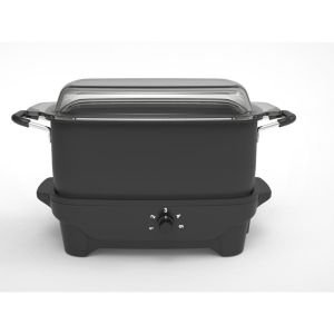 Plata Slow Cooker 8 Quart with Flat Glass Top. 5 Temp Settings