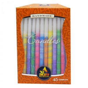 Decorated Chanuka Candles Ner Mitzvah 28306