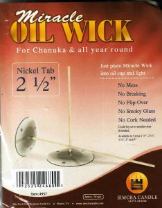 Miracle Oil Wick 2 1/2″ Nickel Tab