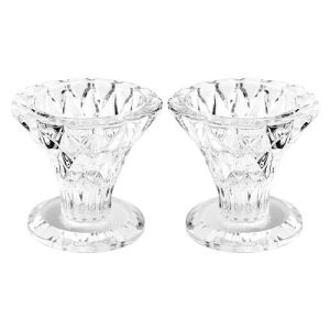 ELEGANT CRYSTAL CANDLESTICKS
