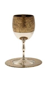 Kiddush Cup Gold with Tray