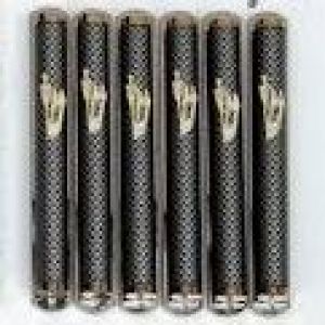 Mezuzah 12 cm metal black/silver check