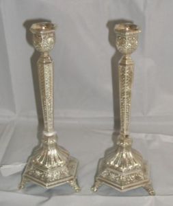 Silver Candlesticks Filigree