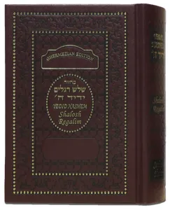 Machzor Yedid Hashem Interlinear Shalosh Regalim