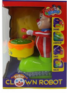 Purim LED Musical Drumming Clown 70019