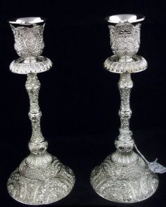 Candlestick Filigree silverplate 2