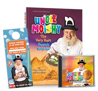 Uncle Moishy Pesach Book + CD + FREE Door Hanger!