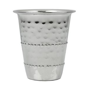 Kiddush Cup Stainless Steel 3″ hammered 5oz