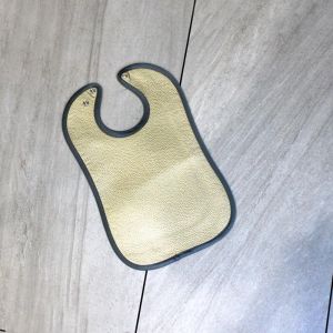 Faux Leather Crocodile Bib Silver size medium