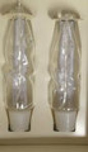 Hidariot Tall Twisted Glass Candle Bulbs for Parafin