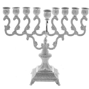 Menorah Silver Plated 11" Filigree