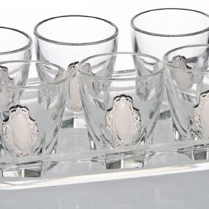 Crystal and Silver Liqueur Set