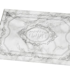 Glass Menorah Tray Medium (Silver)