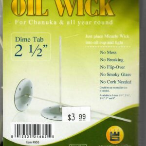 Miracle Oil Wicks Dime 2 1/2" Dime Tab