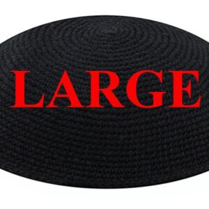 22299 Knit Kippah Black LARGE