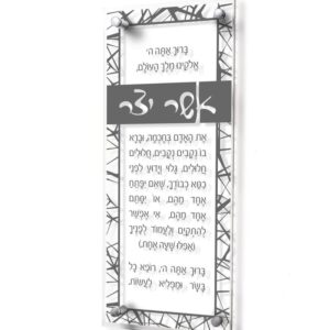 Lucite Asher Yatzar Gray Ashkenaz